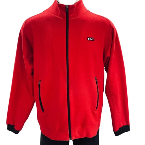 RLX Ralph Lauren Track Jacket XXL Red Zip Up High Neck Logo Streetwear Sporty - Picture 5 of 8